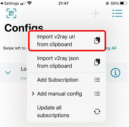آموزش v2box در ios